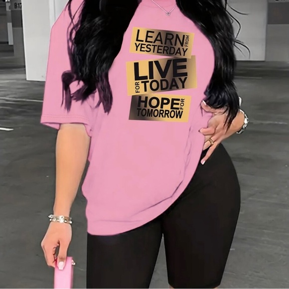 Passion of Essence Pants - Two-piece Suit, Short Sleeve T-shirt & Short Leggings